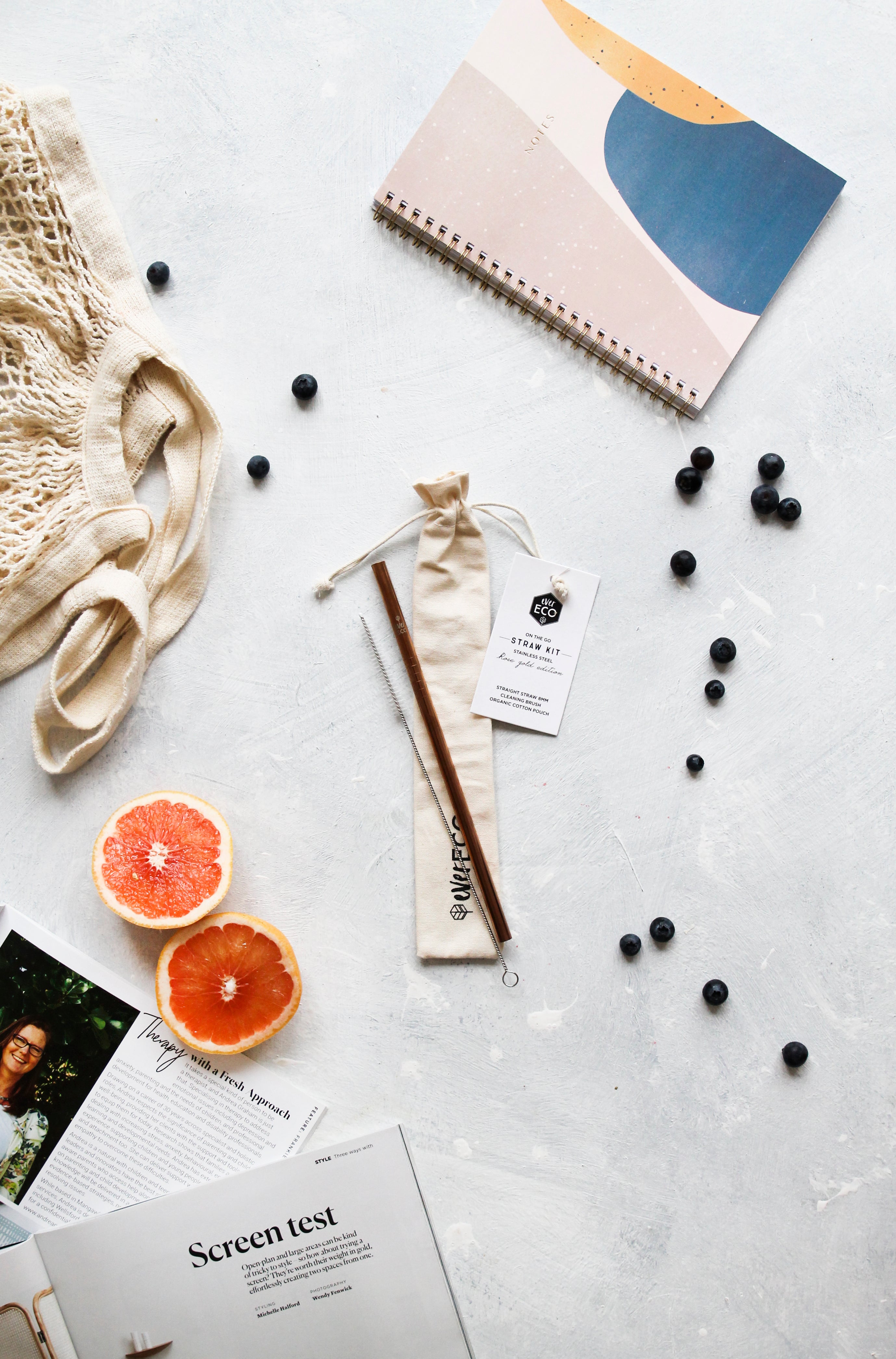 On-The-Go Straw Kit - Rose Gold