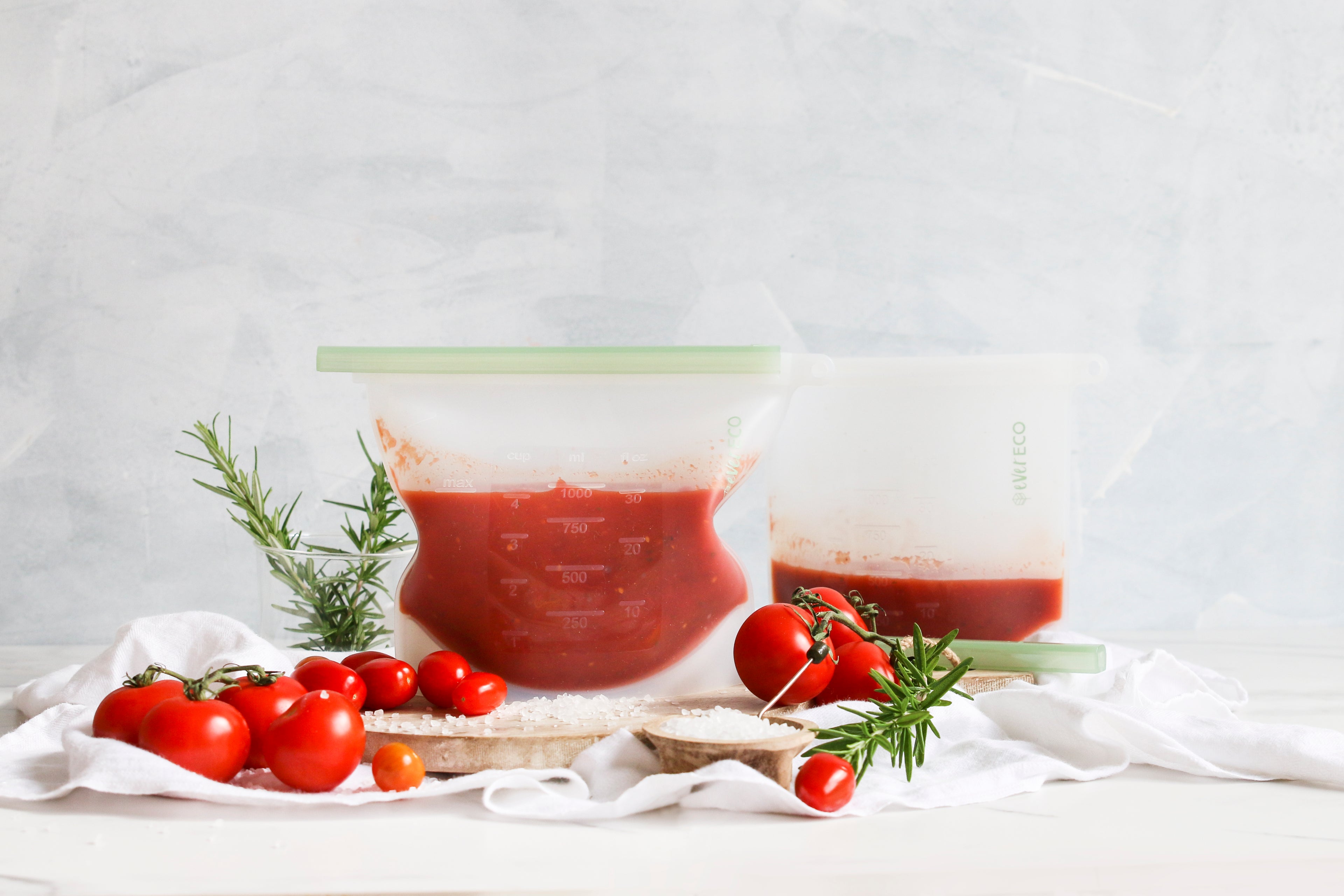 Reusable Silicone Food Pouches - 2 x 1L